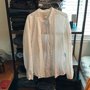H&M JAPANESE COLLAR BUTTON SHIRT SIZE M (MEDIUM)